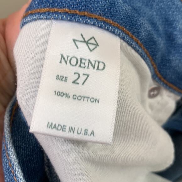 NOEND Denim High Rise Button Fly Slim Straight Jeans - Picture 4 of 6